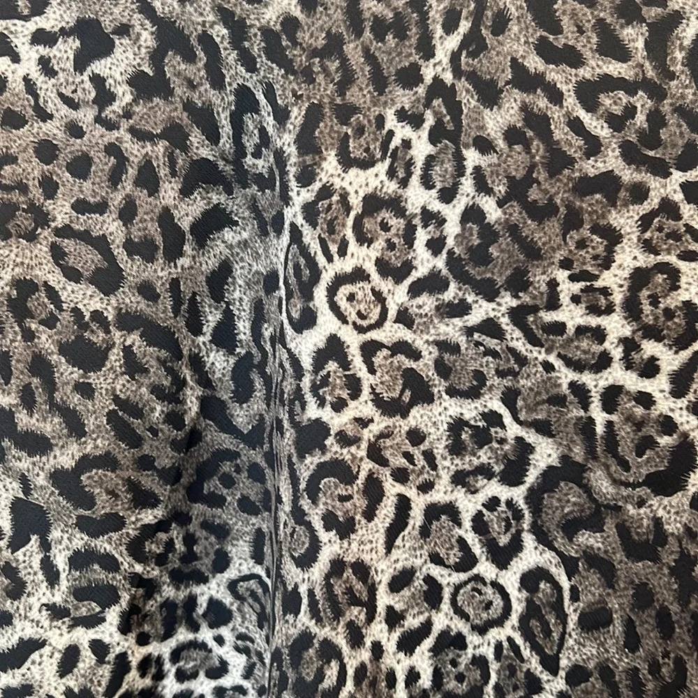 Chaps Gray And Black Leopard Print Layered And Li… - image 4